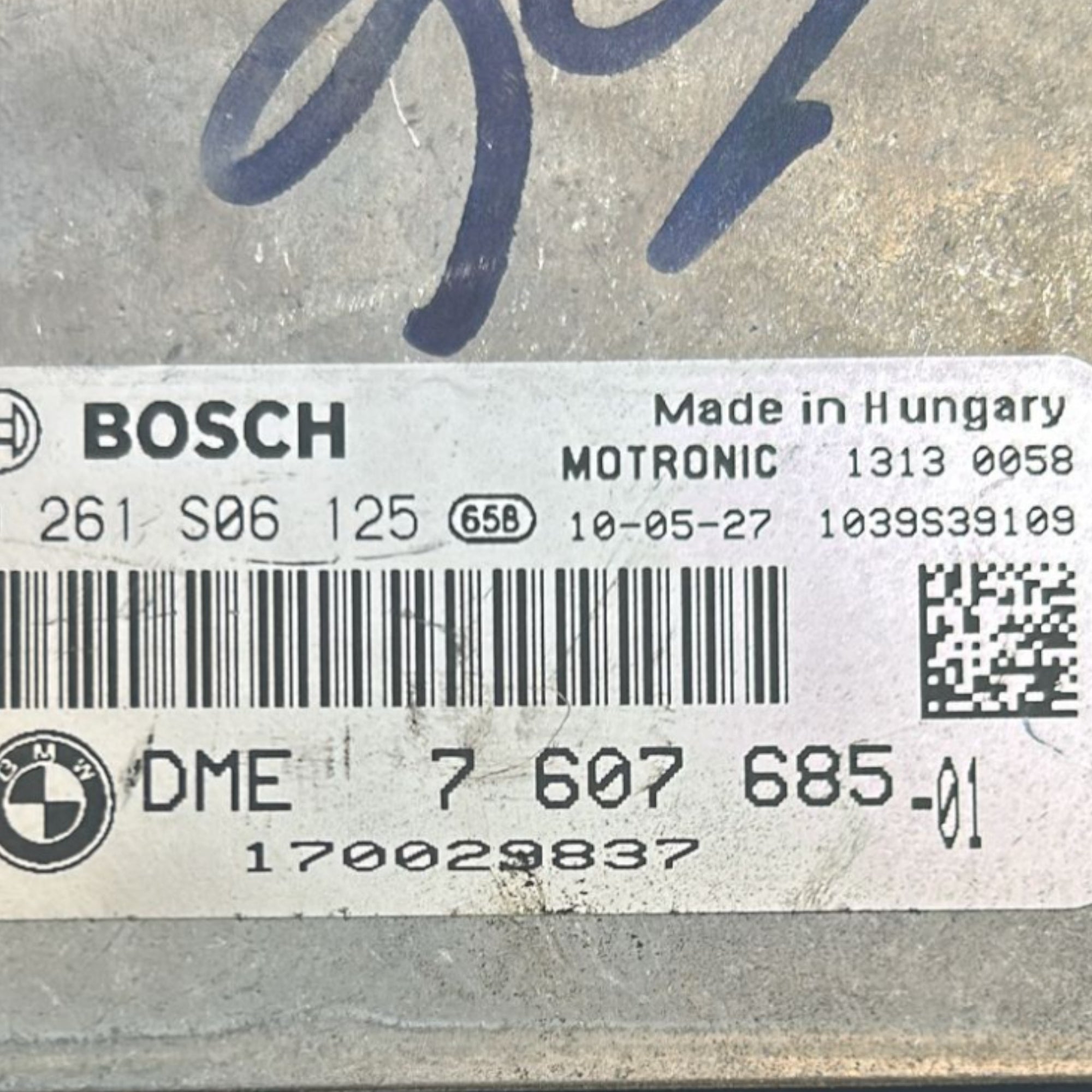 Unité de contrôle de l'ECU Mini Cooper Motor (R56) COD.7607685 1,6 Essence (abréviation: N16B16A) (2007> 2013)