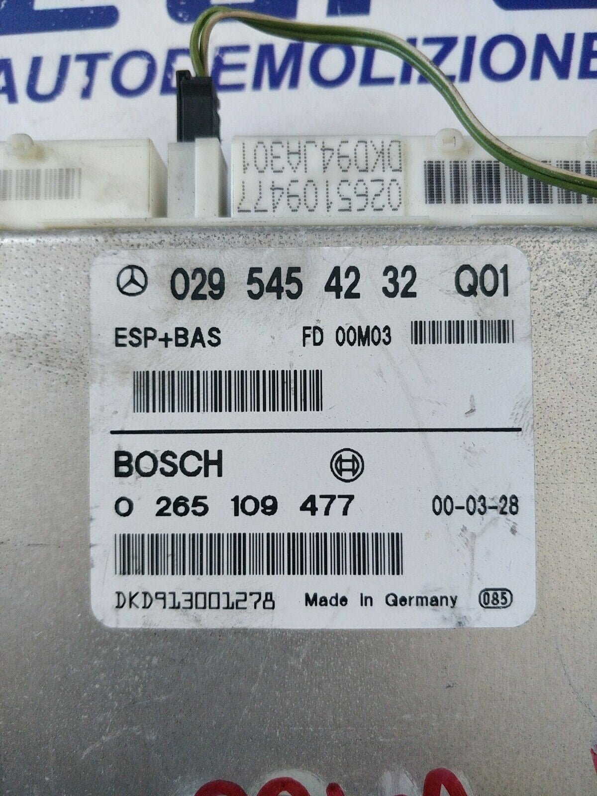 Centralina Modulo Esp Bosch Mercedes-Benz Classe A (W168) 1.7 Cdi 0295454232Q01 - F&P CRASH SRLS - Ricambi Usati