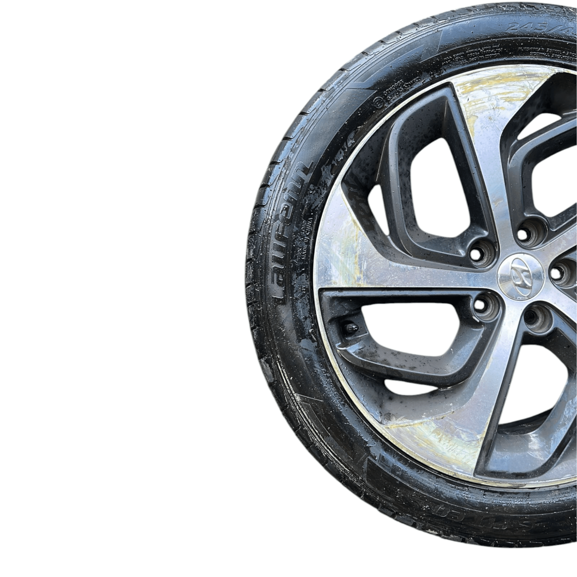 Cerchio in lega diamantato R19 Hyundai Tucson (2015 - 2020) cod.52910 - D7410 245 / 45 R19 - F&P CRASH SRLS - Ricambi Usati