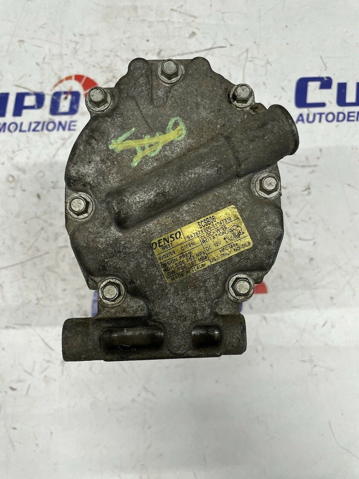 Compressore Clima Aria Condizionata FIAT 1.2/1.4 Bz 500/BRAVO 5A7875200-51747318 - F&P CRASH SRLS - Ricambi Usati