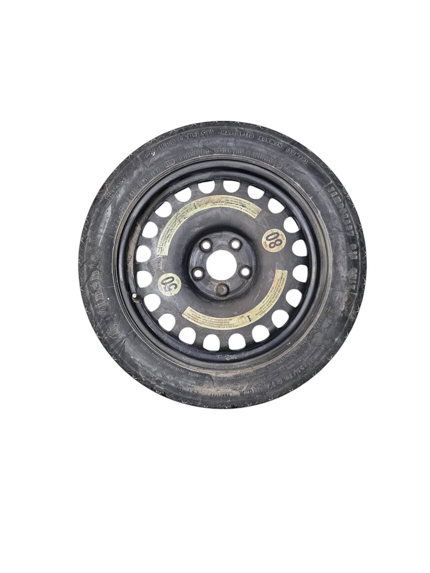 Ruota / Ruotino Di Scorta Mercedes Classe E W211 / CLS W219 Cod:2194000002 T155/70 R (2002 - 2010) 17 - F&P CRASH SRLS - Ricambi Usati