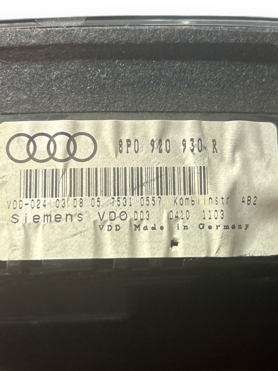 Tachimetro / Contachilometri Audi A3 (8P) 2.0 Diesel (2003 > 2013) cod.8P0920930R - F&P CRASH SRLS - Ricambi Usati